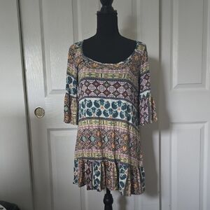 Bohemian Multicolor Women's Blouse